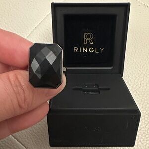 Ringly Onyx Faceted Gemstone Smart Ring